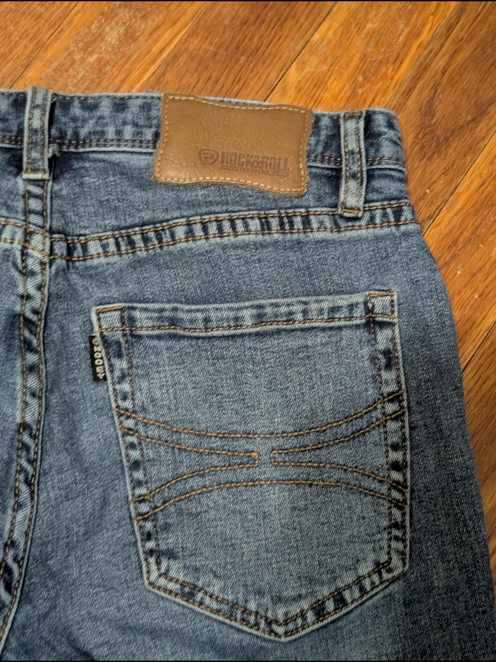 ROCK & ROLL Jean Mens 30x30 Blue Stretch HOOEY Revolver Straight Cowboy Denim